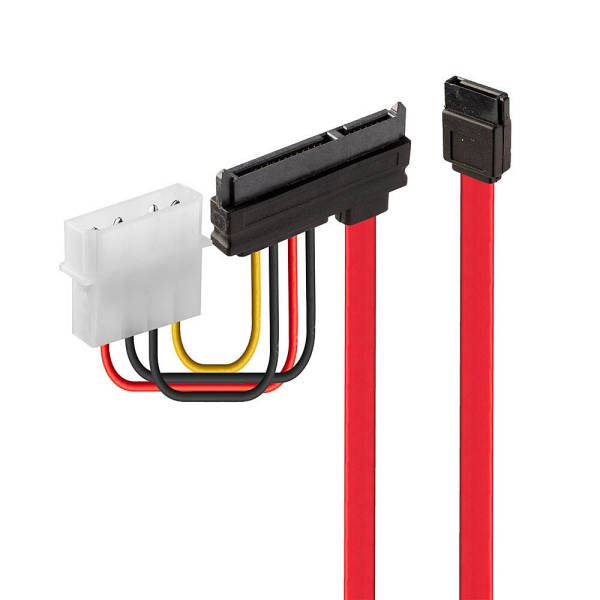 8WARE Sata 22 Pin Right Angle to Sata 7 Pin + 4 Pin Cable