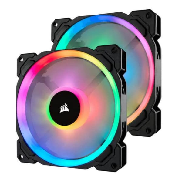 Corsair LL140 Dual Light Loop RGB LED 140mm PWM Fan - Twin Pack