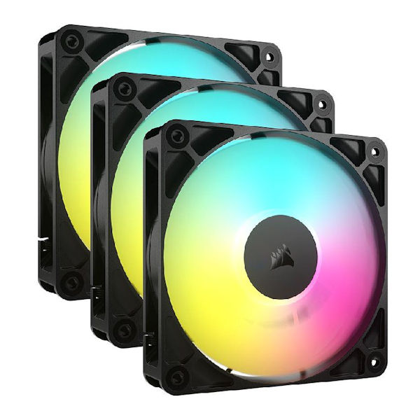Corsair RS120 ARGB 120mm PWM Fan - Black (3 Pack)