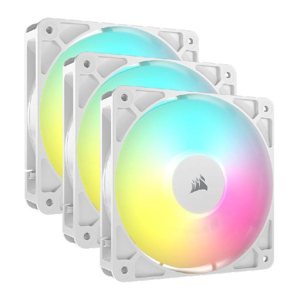 Corsair RS120 ARGB 120mm PWM Fan - White (3 Pack)