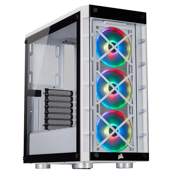 Corsair iCUE 465X RGB Tempered Glass ATX Mid-Tower Case - White