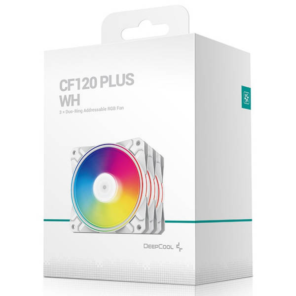 DeepCool CF120 Plus ARGB Case Fans (3 Pack) - White