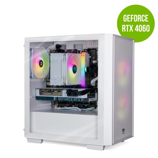 Genesis V4 Ultimate System Snow (Intel 12400/RTX 4060/B760 WIFI/16GB RGB Ram)