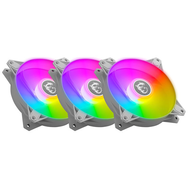 MSI MPG F120 ARGB 120mm 3 Fan Pack (White)
