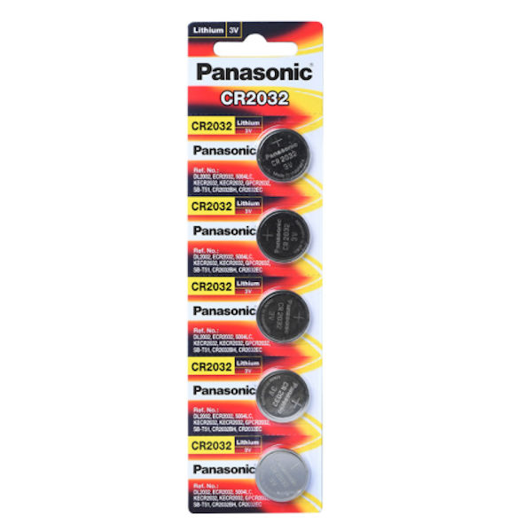Panasonic CR2032 Batteries - 5 Pack