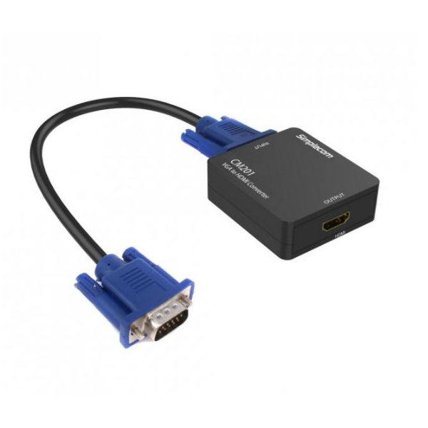 Simplecom CM201 Full HD 1080p VGA to HDMI Converter with Audio