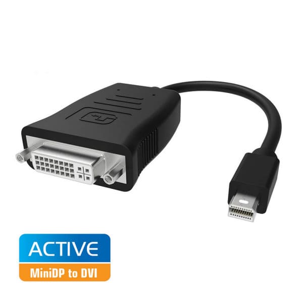 Simplecom DA102 Active MiniDP to DVI Adapter 4K UHD Thunderbolt and Eyefinity Compatible