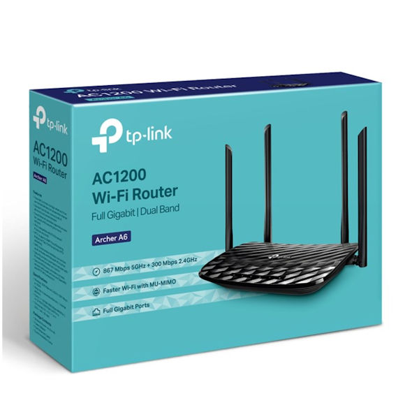 TP-Link Archer A6 AC1200 Mesh Wi-Fi Router Full Gigabit MU-MIMO