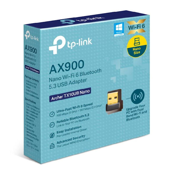 TP-Link Archer TX10UB Nano AX900 Nano Wi-Fi 6 Bluetooth 5.3 USB Adapter