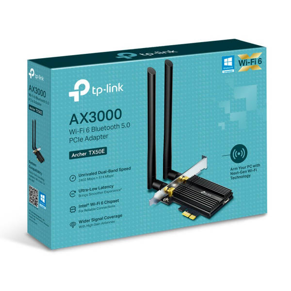 TP-Link Archer TX50E AX3000 Wi-Fi 6 Bluetooth 5.0 PCIe Adapter