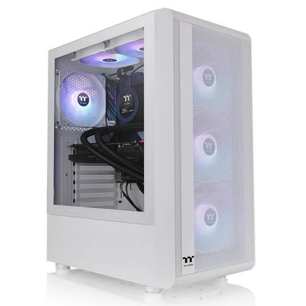 Thermaltake S200 Mesh ARGB Mid-Tower Case - Snow