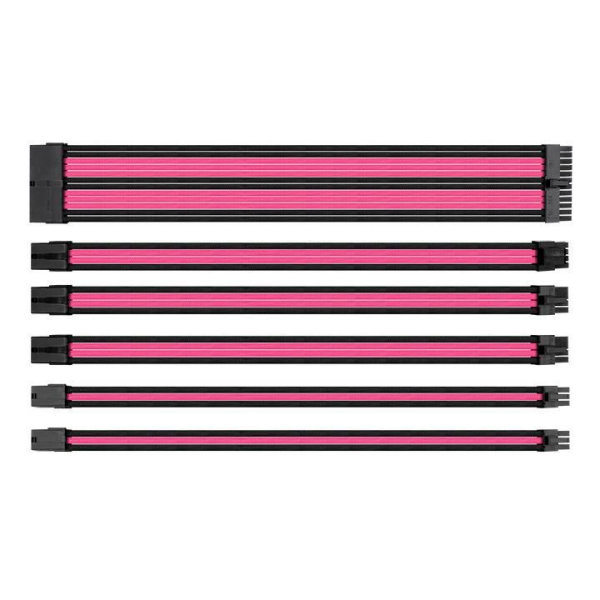 Thermaltake TT Mod Sleeved PSU Extension Cable Set Black & Pink