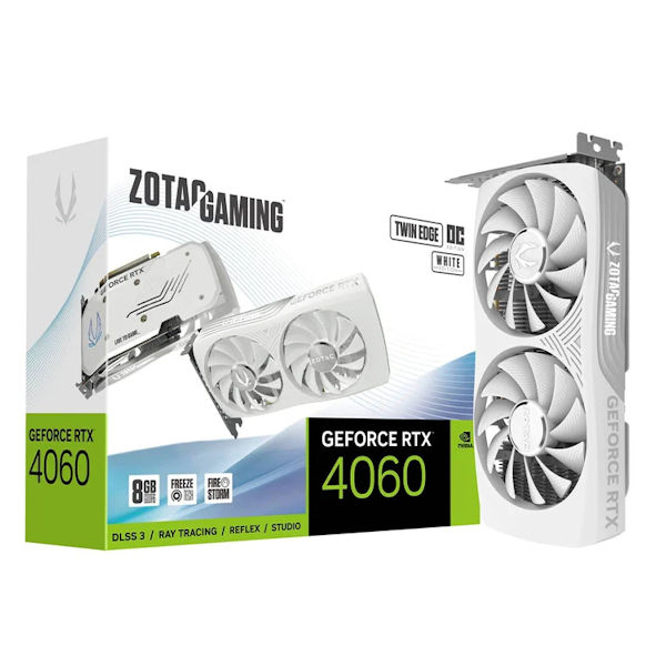 Zotac Gaming RTX4060 Twin Edge OC 8GB Graphics Card White