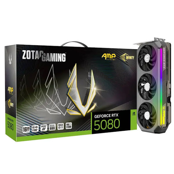 Zotac RTX 5080 AMP Extreme Infinity Gaming 16GB DDR7 Graphics Card