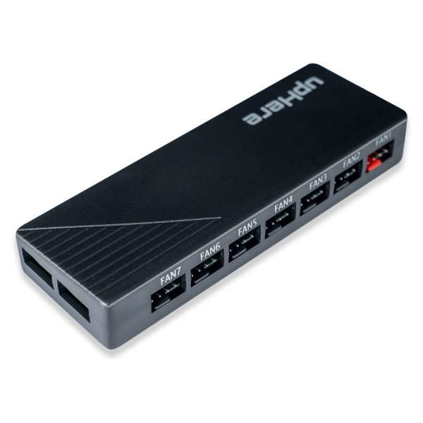 upHere 7-Port 4PIN SATA PWM Fan Hub Splitter