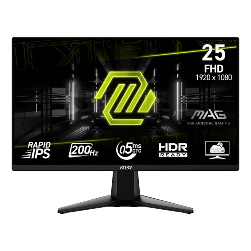 MSI G255F-E20 25 Flat Rapid IPS 200Hz FHD Gaming Monitor