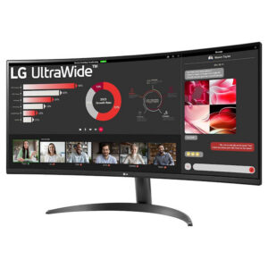 UltraWide QHD Resolution: Features a 3440 x 1440 resolution, offering 33% more screen space than a standard 16:9 Full HD monitor for improved workflow.