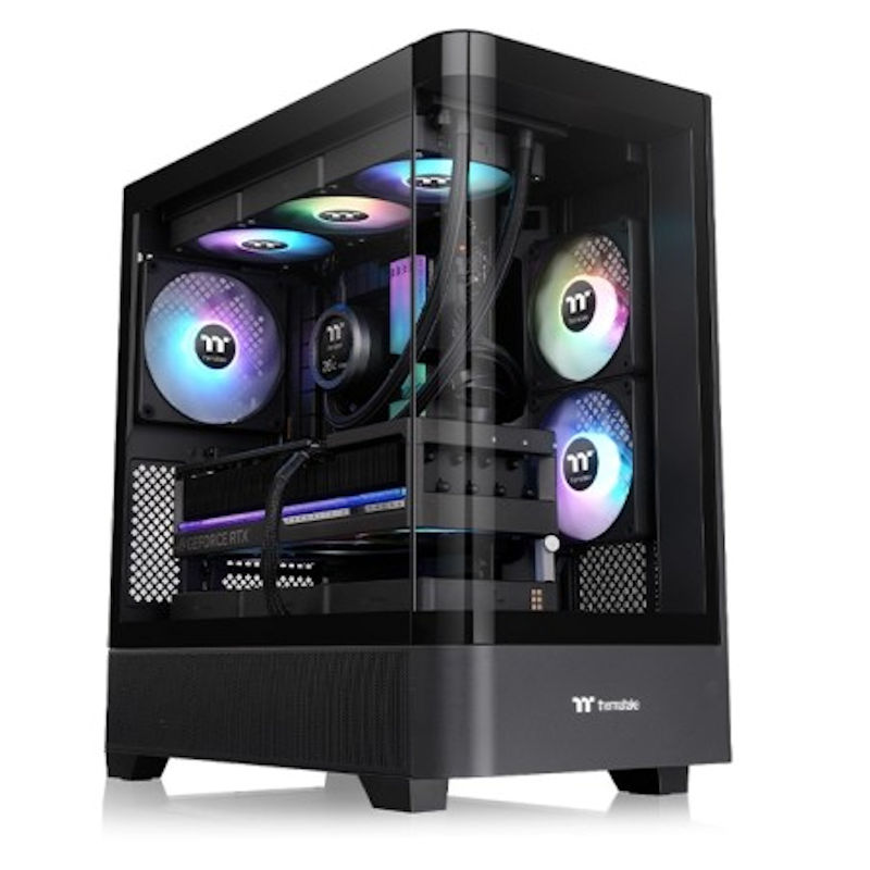 Three Pre-installed ARGB Fans: Includes two 120mm ARGB Lite Reverse Fans on the side and one 120mm ARGB Lite Fan at the rear, all controllable via motherboard RGB software