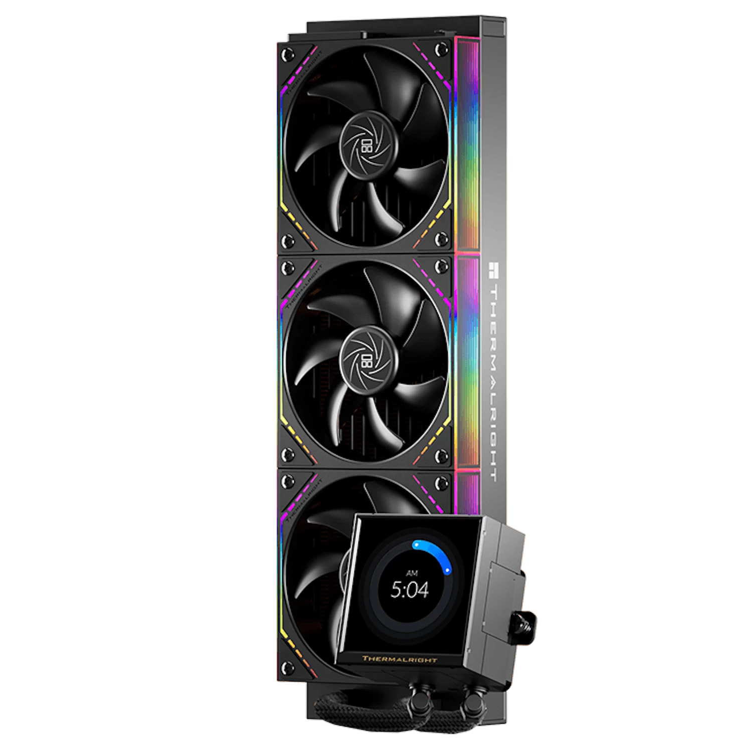 A large, magnetic screen with 480x480 resolution that can be easily removed or reoriented,