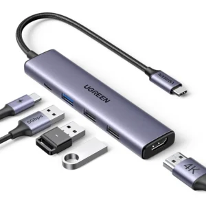Ugreen Revodok 105 USB C Hub, 5 in 1 Multiport Adapter with 4K 30Hz HDMI (CM478)
