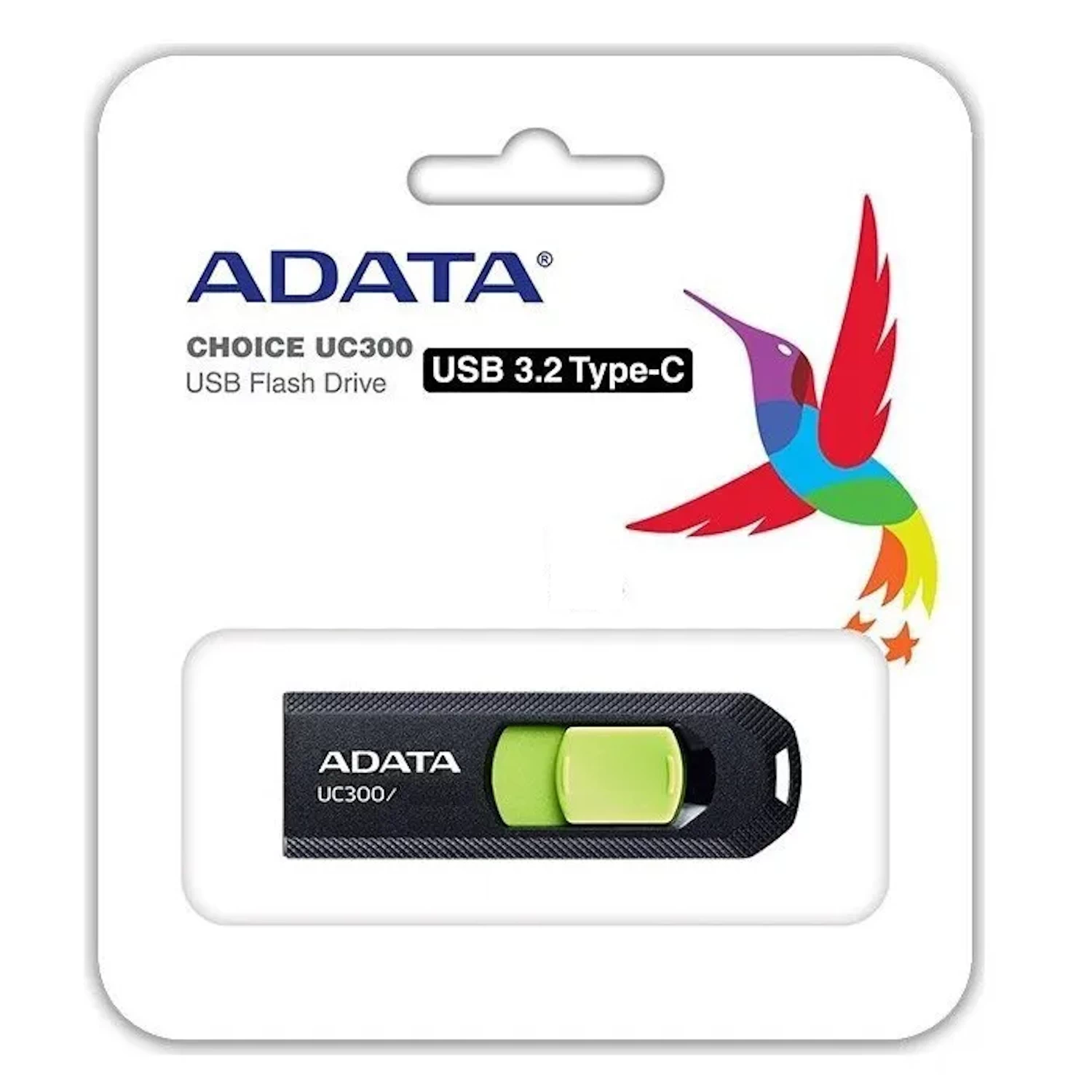 Adata 64GB UC300 USB-C 3.2 Flash Drive Black (ACHO-UC300-64G-RBK-GN)