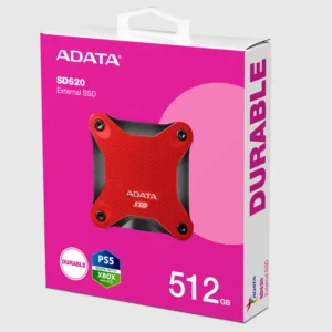 Adata SD620 512GB USB 3.2 External Portable SSD Red (SD620-512GCRD)